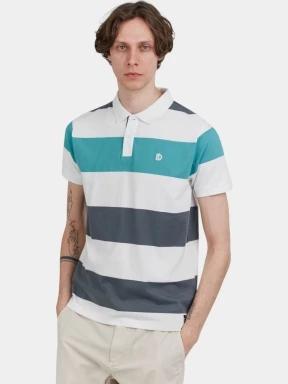 Fundango Incognito Stripe Poloshirt férfi galléros póló zöld színben 1