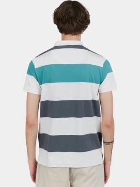 Fundango Incognito Stripe Poloshirt férfi galléros póló zöld színben 3