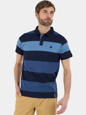 Fundango Incognito Stripe Poloshirt férfi galléros póló sötétkék színben 1