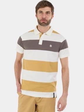 Fundango Incognito Stripe Poloshirt férfi galléros póló sárga színben 1
