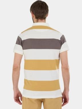 Fundango Incognito Stripe Poloshirt férfi galléros póló sárga színben 3