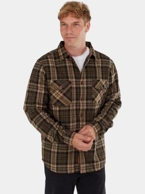 Fundango Roddy Lined Shirt férfi ingkabát oliva színben 1