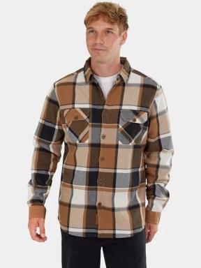 Fundango Roddy Lined Shirt férfi ingkabát barna színben 1