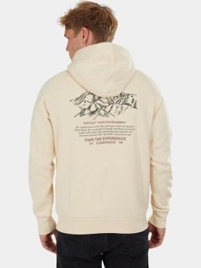 Fundango Talis Hooded Sweatshirt férfi kapucnis pulóver homok színben 3