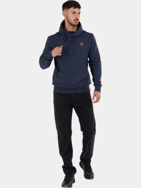 Fundango Conor Hooded Sweatshirt férfi kapucnis pulóver sötétkék színben 3