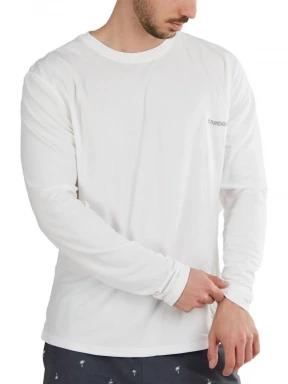 Fundango Maurice Long Rashguard férfi hosszú ujjú lycra fehér színben 1