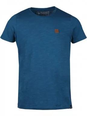 Fundango Jaggy Structured Tshirt férfi rövid ujjú póló sötétkék színben 1