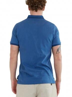 Fundango Incognito Mono Poloshirt férfi galléros póló kék színben 3