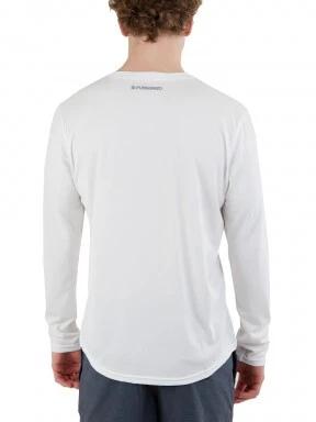Fundango Maurice Long Rashguard férfi hosszú ujjú lycra fehér színben 3