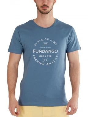Fundango Basic-T Logo 04 férfi rövid ujjú póló kék színben 1