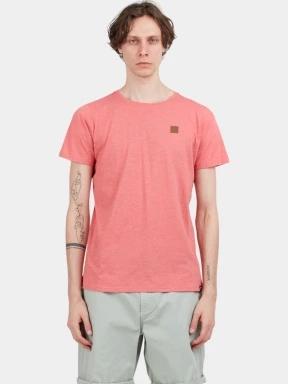 Fundango Jaggy Structured T-shirt férfi rövid ujjú póló rózsaszín színben 1