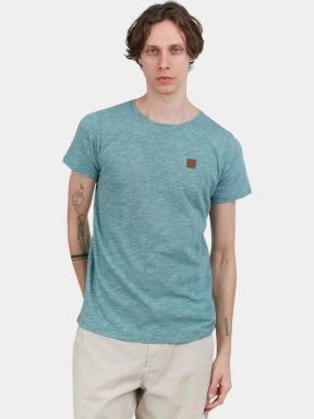 Fundango Jaggy Structured T-shirt férfi rövid ujjú póló világoskék színben 1