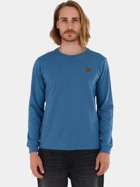 Fundango Justin Longsleeve T-shirt férfi hosszú ujjú póló kék színben 1