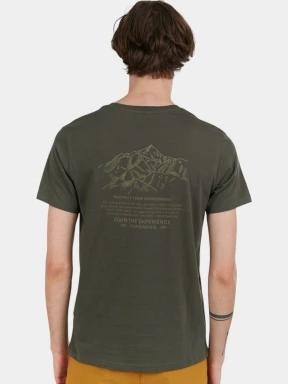 Fundango Mont Blanc Graphic-T férfi rövid ujjú póló oliva színben 3