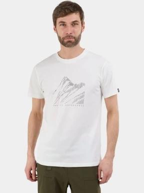 Fundango Montes Graphic-T férfi rövid ujjú póló fehér színben 1