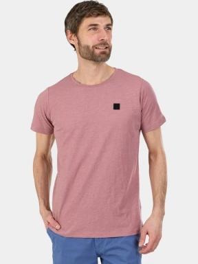 Fundango Jaggy II Structured T-shirt férfi rövid ujjú póló rózsaszín színben 1
