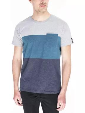 Fundango Jaggy Pocket férfi rövid ujjú póló szürke színben 1