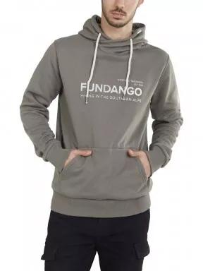 Fundango Hoover Hooded sweatshirt férfi kapucnis pulóver oliva színben 1