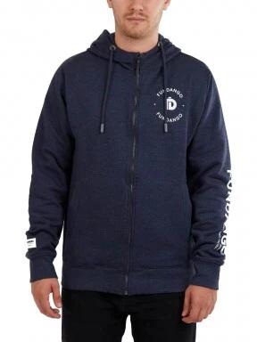 Fundango West Point Hooded Pullover férfi kapucnis pulóver kék színben 1