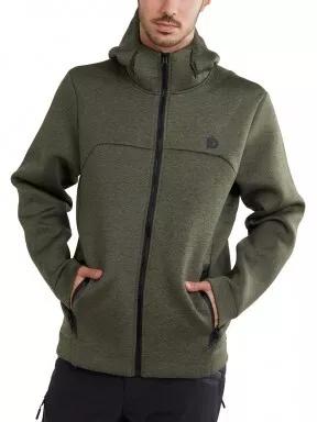 Fundango Hamal Tech Hoodie férfi kapucnis pulóver oliva színben 1