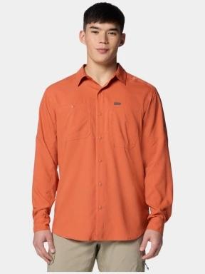 Columbia Silver Ridge Utility Lite Long Sleeve Shirt férfi hosszú ujjú túraing piros színben 1