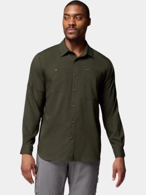 Columbia Silver Ridge Utility Lite Long Sleeve Shirt férfi hosszú ujjú túraing zöld színben 1