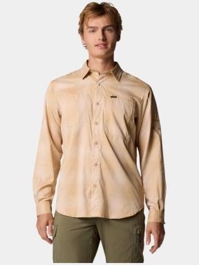 Columbia Silver Ridge Utility Lite Plaid Long Sleeve Shirt férfi hosszú ujjú túraing homok színben 1