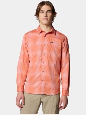 Columbia Silver Ridge Utility Lite Plaid Long Sleeve Shirt férfi hosszú ujjú túraing piros színben 1