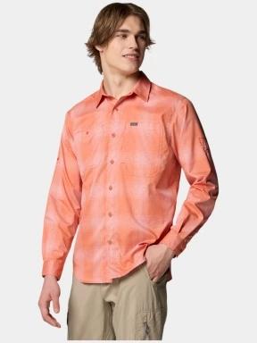 Columbia Silver Ridge Utility Lite Plaid Long Sleeve Shirt férfi hosszú ujjú túraing piros színben 3