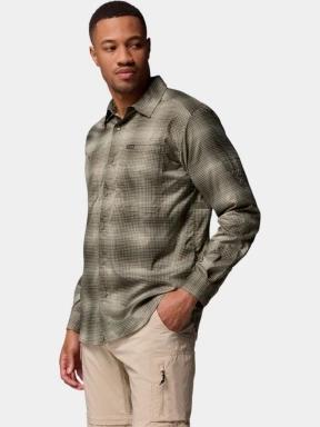 Columbia Silver Ridge Utility Lite Plaid Long Sleeve Shirt férfi hosszú ujjú túraing zöld színben 3