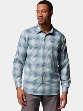 Columbia Silver Ridge Utility Lite Plaid Long Sleeve Shirt férfi hosszú ujjú túraing kék színben 1