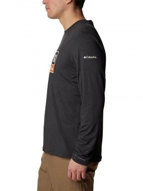 Columbia Tech Trail Long Sleeve Graphic férfi hosszú ujjú sport póló fekete színben 3