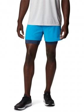 Columbia M Endless Trail 2 In 1 Short férfi sport rövidnadrág kék színben 1