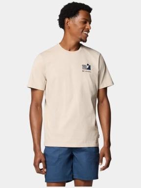 Columbia Explorers Canyon Back SS Tee férfi rövid ujjú póló homok színben 1