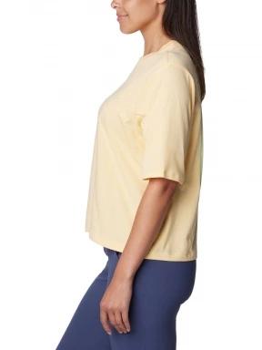 Columbia North Cascades Graphic Short Sleeve Tee női rövid ujjú póló sárga színben 3