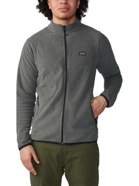 Mountain Hardwear Microchill Full Zip Jacket férfi polár pulóver szürke színben 1