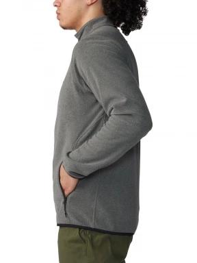 Mountain Hardwear Microchill Full Zip Jacket férfi polár pulóver szürke színben 3