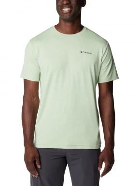Columbia Kwick Hike Back Graphic Short Sleeve Tee férfi rövid ujjú sport póló zöld színben 1