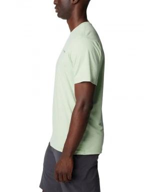 Columbia Kwick Hike Back Graphic Short Sleeve Tee férfi rövid ujjú sport póló zöld színben 3