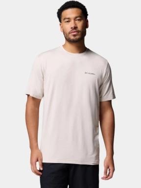 Columbia Kwick Hike Back Graphic Short Sleeve Tee férfi rövid ujjú sport póló homok színben 1