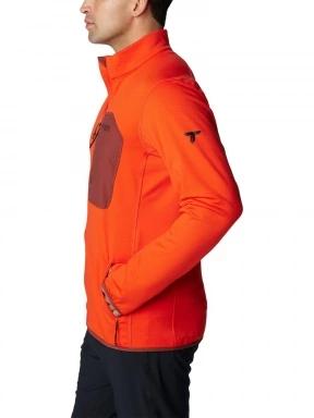 Columbia Triple Canyon Grid Fleece Full Zip férfi polár pulóver narancssárga színben 3