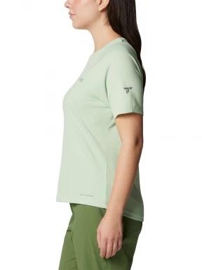 Columbia Summit Valley Short Sleeve Crew női rövid ujjú sport póló zöld színben 3