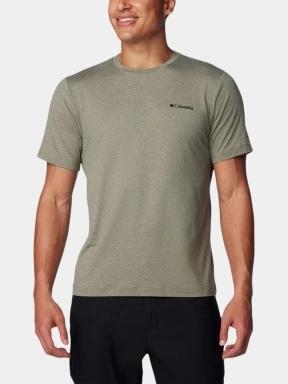 Columbia Tech Trail Crew Neck II férfi rövid ujjú sport póló zöld színben 1