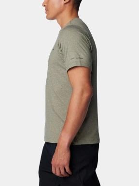 Columbia Tech Trail Crew Neck II férfi rövid ujjú sport póló zöld színben 3