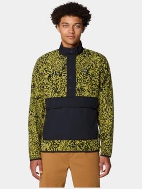 Mountain Hardwear Microchill Snap Pullover férfi polár pulóver zöld színben 1
