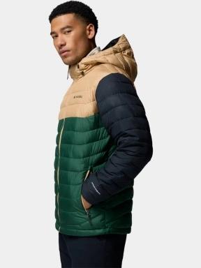 Columbia Powder Lite II Hooded Jacket férfi steppelt átmeneti kabát zöld színben 3