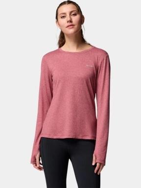 Columbia Sloan Ridge Long Sleeve Shirt női hosszú ujjú sport póló piros színben 1