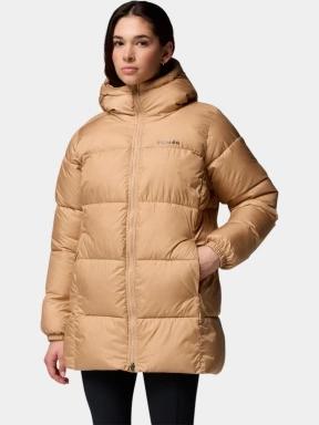Columbia Puffect II Mid Hooded Jacket női télikabát barna színben 3