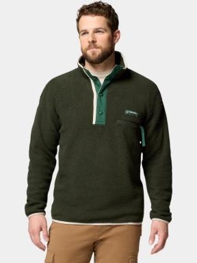 Columbia Helvetia II Half Snap Fleece férfi polár pulóver zöld színben 1