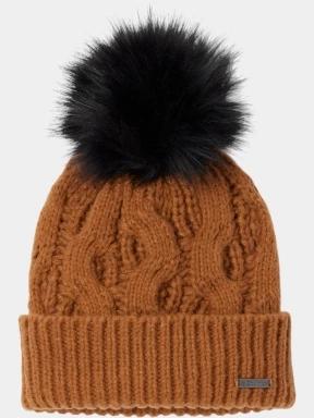 Columbia Boundless Days Cable Knit Pom Beanie női bojtos sapka barna színben 1
